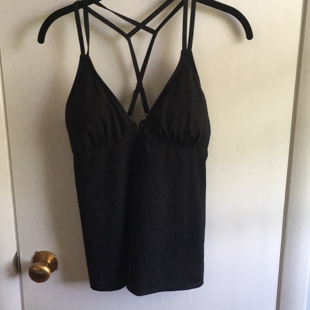 Athleta cross strap tankini top, size L, NWT